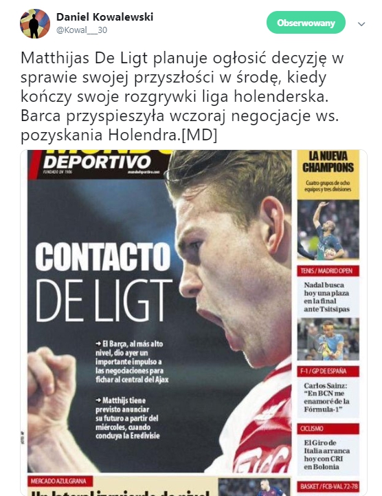 ''MD'': Wtedy De Ligt ogłosi swoją decyzję!